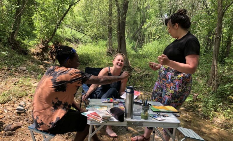 Portrait of Annie Coleman, Melissa English, Gizelle Jean English